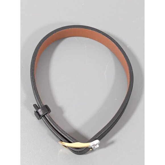 Keep Collective Reversible Black Brown Leather Bracelet For Charms Classic 7" - Picture 2 of 5